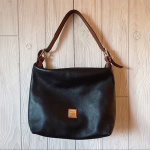 NWOT Dooney & Bourke Brand New Black Pebble Grain Purse Hobo Leather Designer
